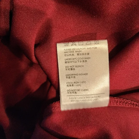 Women's M Burgundy Dress - Asymmetrical, Retro, Pencil Holiday, Party, Business - Picture 5 of 10